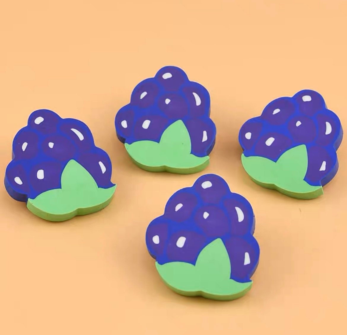 8er Set Lustige Radiergummis Mit Fruchtduft - Eis & Obst Motive Für Schulkinder