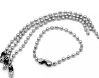 Poraceous 2 Pièces Acier Inoxydable Chaîne Boule, 10 M