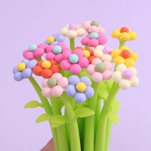 1 pcs Mooie Bloemen (Willekeurig) Briefpapier Zwarte Inkt 0,5 mm Gelpen School Kantoorbenodigdheden Mooi Cadeau voor kinderen Kawaii Schrijfbenodigdheden