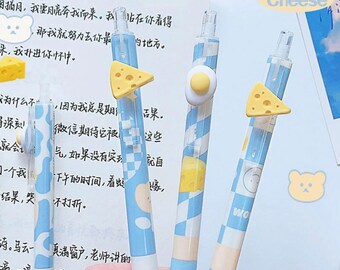 Kawaii Stifte 6er Set - 0,5 Mm, Schwarze Tinte, Einziehbar, Süße Tier-Designs, Für Schule, Büro, Geschenk Für Kinder & Mädchen