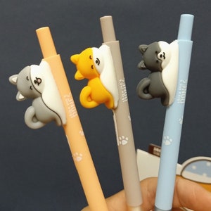 1 pcs Leuke Botten Hond Druk Gel Pen Grappig Dier Schrijven 0.5mm zwart Testpen Student Briefpapier Kantoorbenodigdheden Groothandel Geschenken