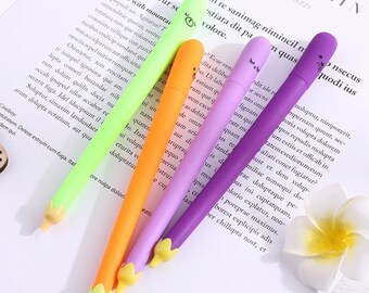 Eggplant Gel Pen, Cute Cartoon Stationery for Kids