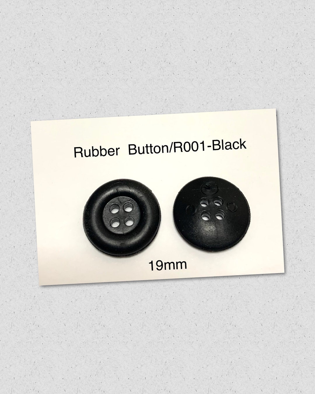 19mm Black Rubber Buttons: 4-hole Sewing DIY - (10pcs/pack) - Etsy