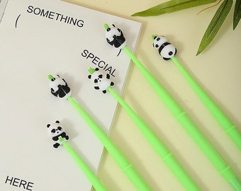 Cute Panda Black Ink Gel Pen, Kawaii School Stationery (0.5mm)