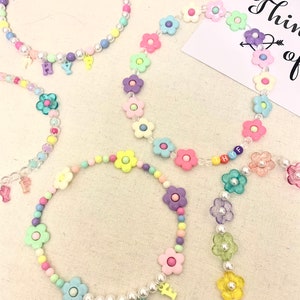 Handmade Beaded Pet Collar: Custom Name, Colorful Flower Cat & Dog Necklace