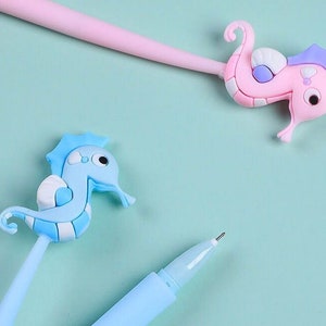 1 Stück Süße Seepferdchen Silikon Gel Stift Weich Modellieren Schwarze Tinte Stift Glatt Einfach Schreiben Büro Schule Schreibwaren Korea Designer Zubehör