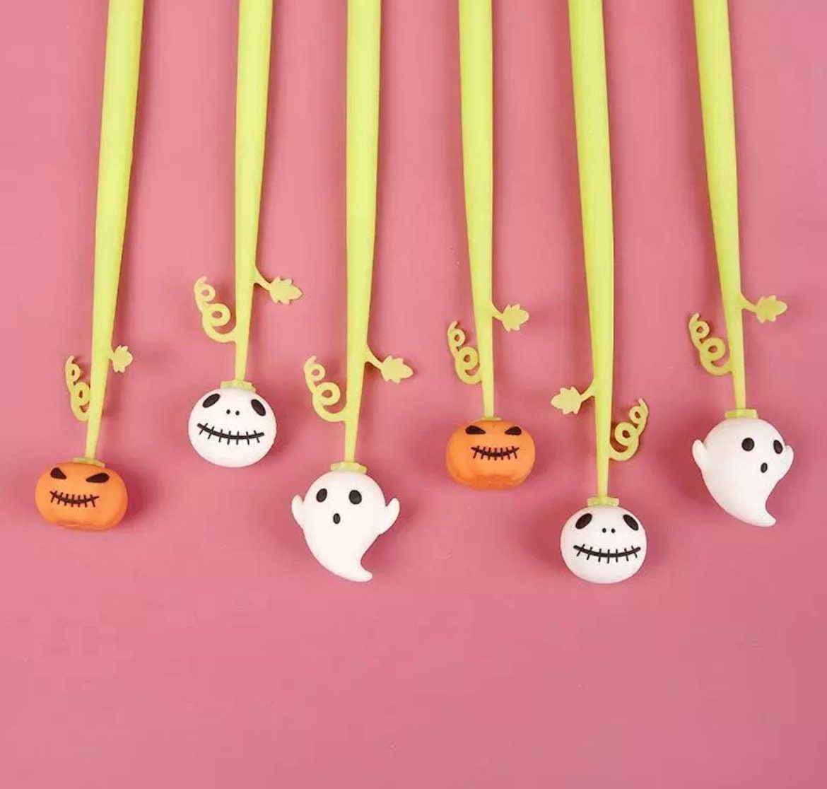 Halloween-Kürbis-Gelstifte, 24 Stück – Schwarze Gel-Tinte, Austauschbare Minen | Kreative Stifte Für Partygeschenke