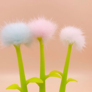 タンポポの花シリコンゲルペン ソフトモデリングブラックインクペン 滑らかで書きやすい オフィス 学校 文房具 韓国デザイナー用品 1本