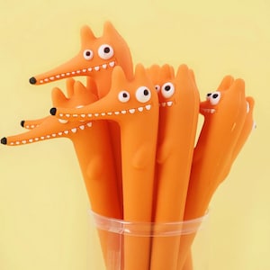 1 Stk. Fuchs Silikon Gel Stift Soft Modeling Black Ink Pen GlattEs Einfaches Schreiben Büro Schule Schreibwaren Korea Designer Zubehör
