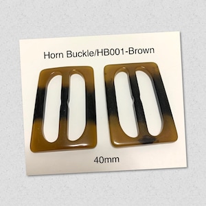 40mm Brown Horn Buckle for Clothes Scarf Adjust Buckle T-shirt Garment Accessories Knot Tri-glides Wire-formed Strap JODb