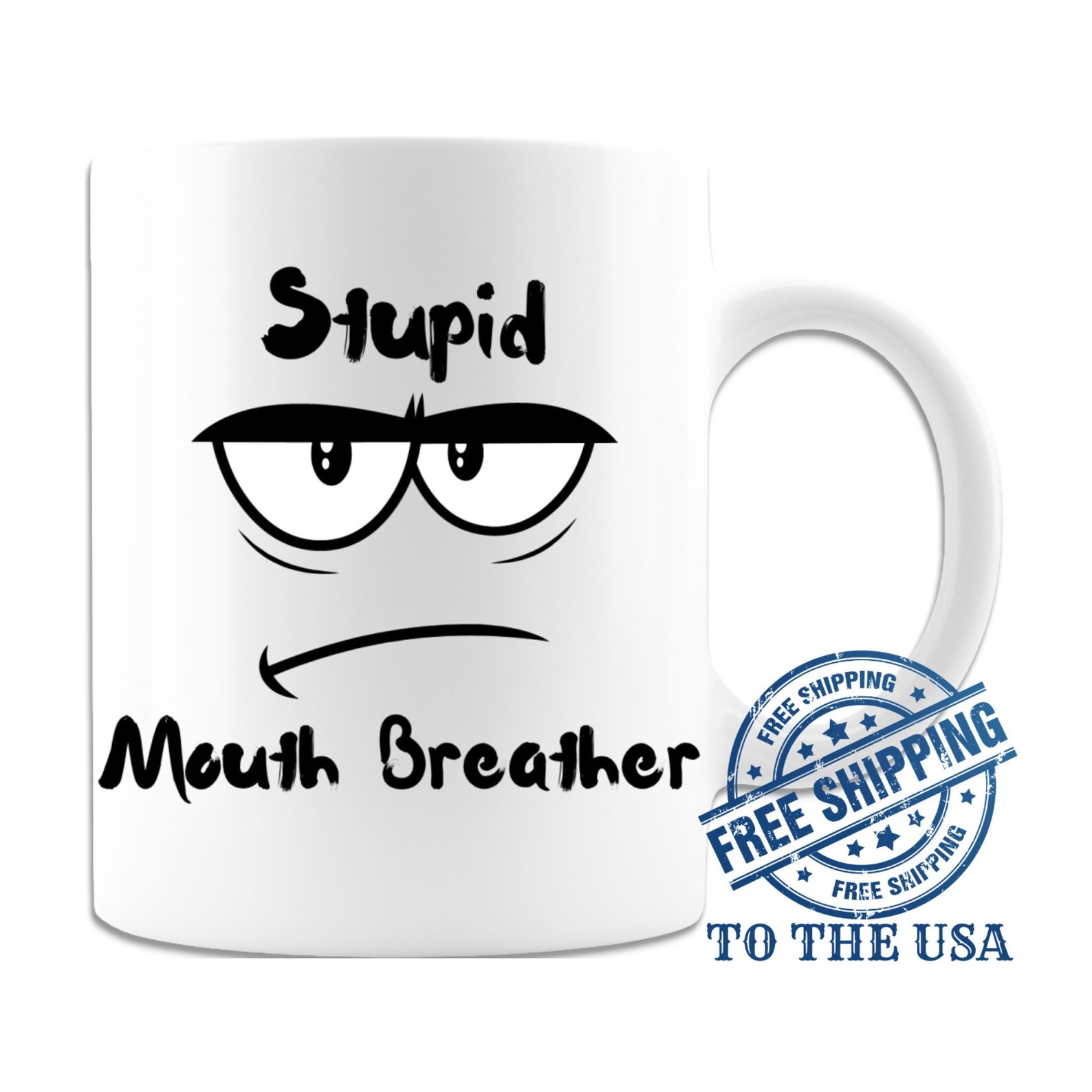 Stupid Mouth Breather Stranger Things Mug Premium Quality 11oz Etsy