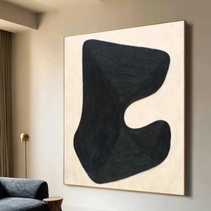 Wabi-Sabi Strukturierte Kunst Schwarz Beige Strukturierte Wandkunst 3D Geometrie Gemälde Beige Schwarz Minimalistische Kunst Schwarz Leinwand Wandkunst Schwarzes Wanddekor