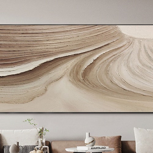 Pure Textured Minimalist Wall Art Pure Beige Brown Minimalist Etsy