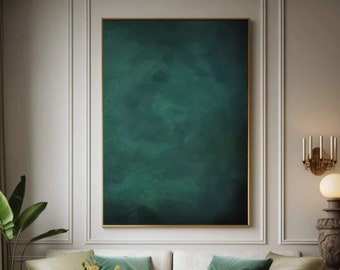 Pure Green Abstract Painting Modern Pure Green Minimalist Art Emerald Green Wall Decor Pure Green Wall Art Green Wall Art Green Abstract Art