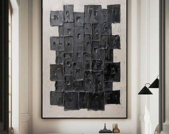 Arte mural wabi-sabi beige, pintura con textura en beige y negro, pintura mural medieval en beige neutro, decoración minimalista para pared, decoración de pared en beige neutro