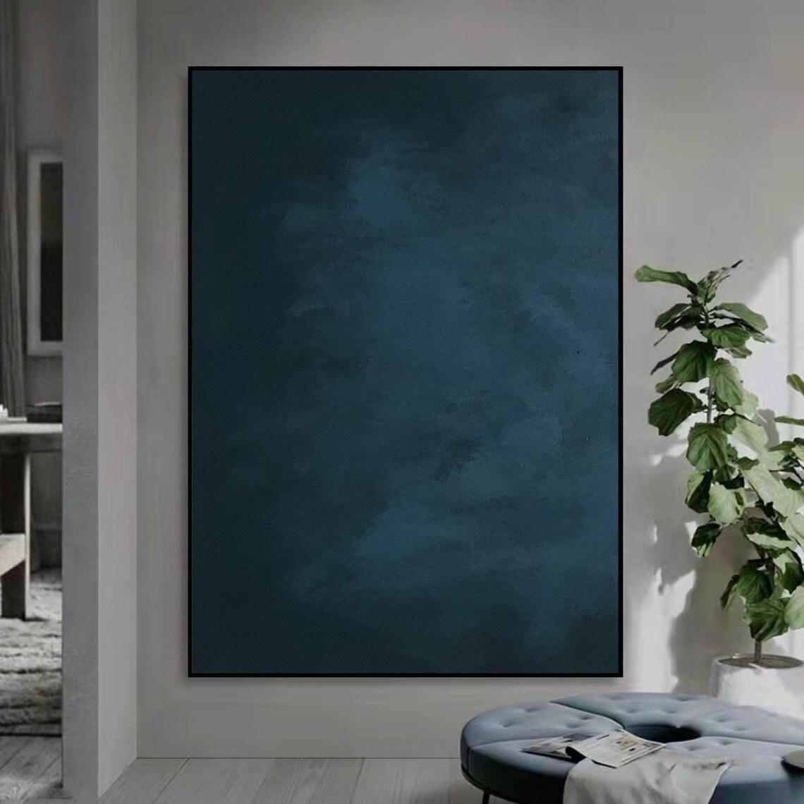 Pure Blue Minimalist Art Texture Art Minimalist Art Pure Blue Etsy