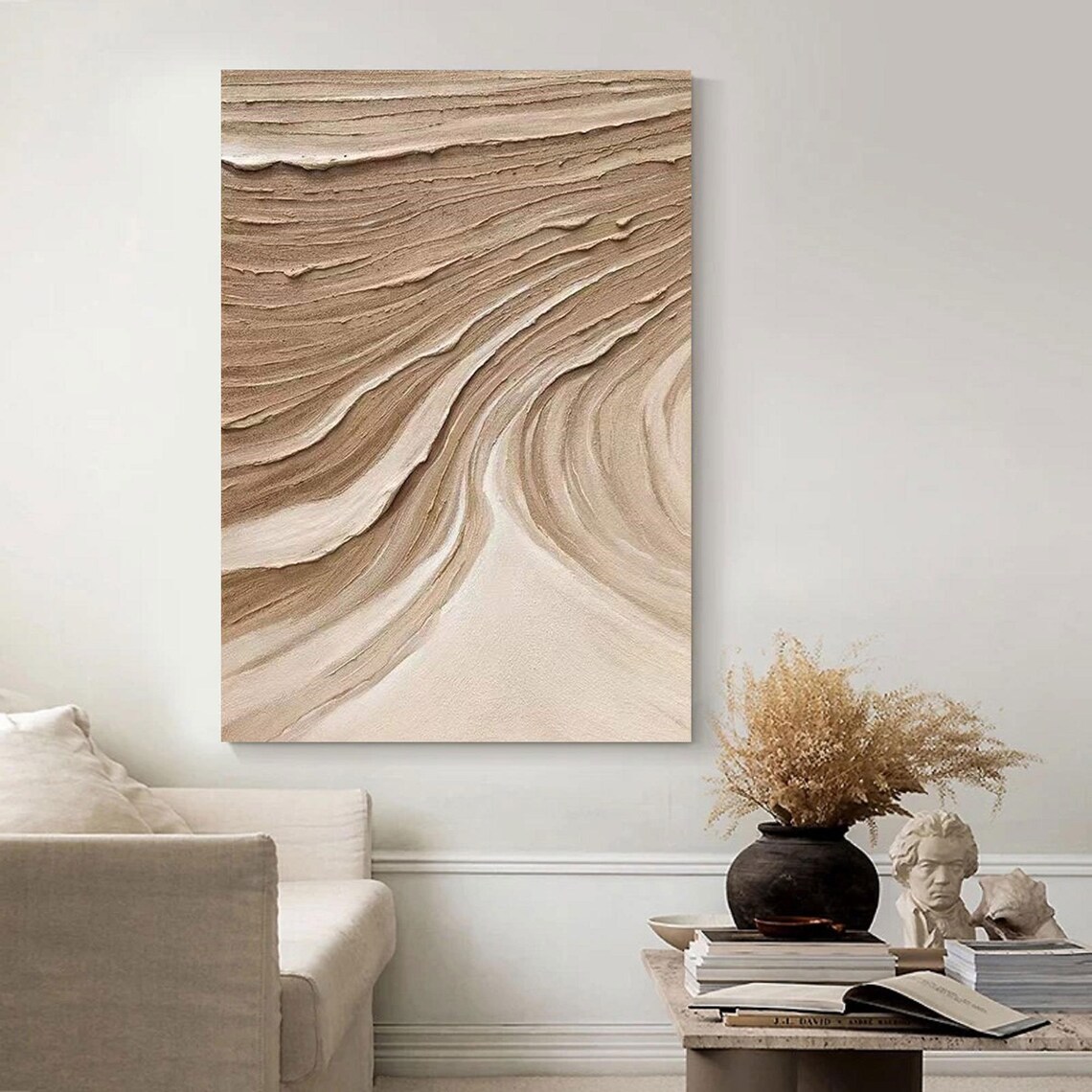 Brown Texture Painting Brown Wall Painting Texture Abstract Etsy