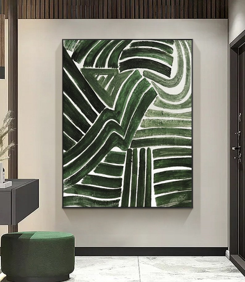 Emerald Green Abstract Wall Art Green Artwork Green Canvas Art Etsy