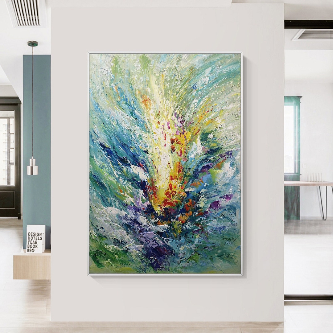 Emerald Green Abstract Art Green Abstract Wall Art Green Etsy