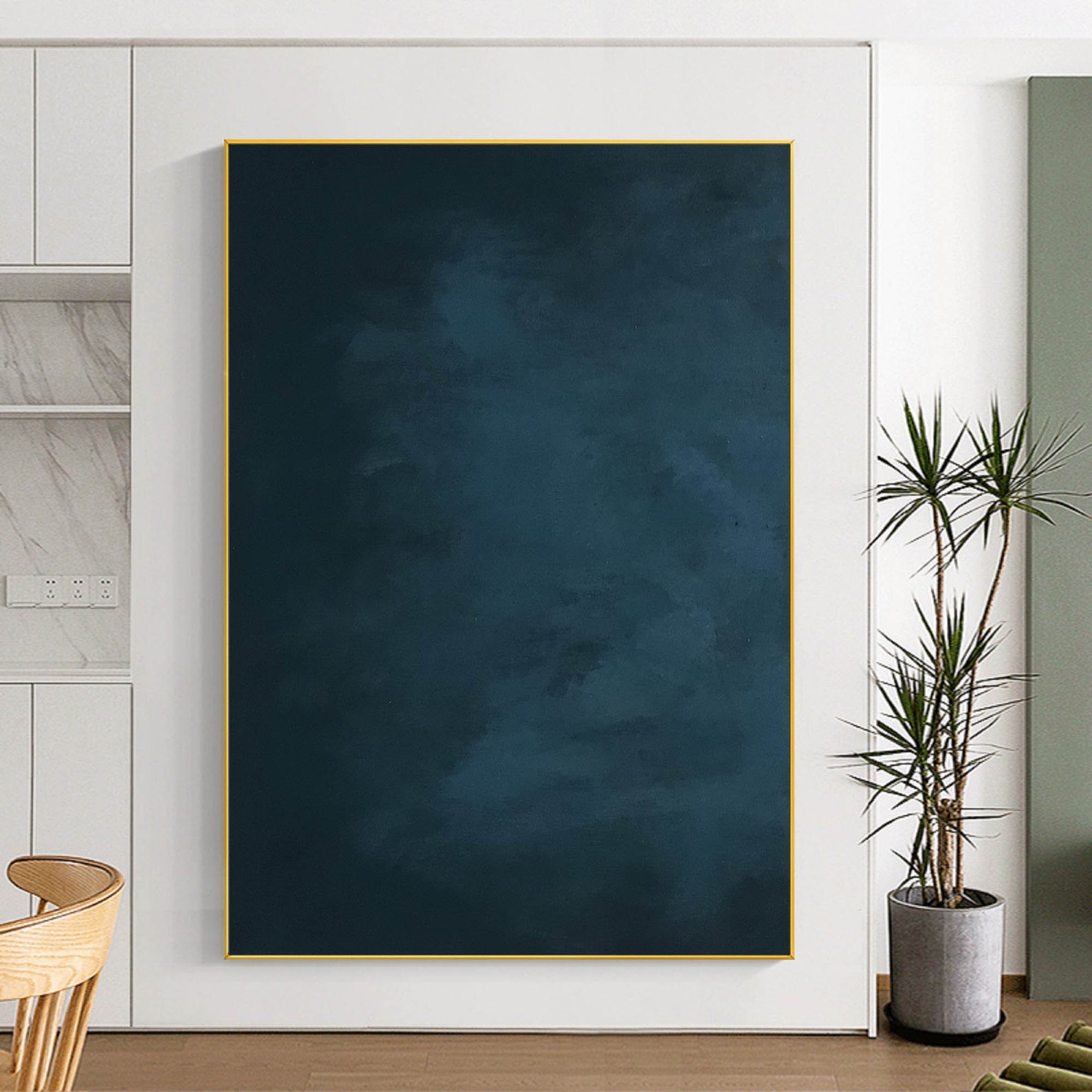 Pure Blue Minimalist Art Texture Art Minimalist Art Pure Blue Etsy