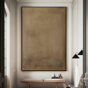 Wabi-Sabi Wall Painting Brown Abstract Painting Medieval Brown Oil Painting Brown Minimalist Wall Decor Brown Wall Art Brown Canvas Wall Art