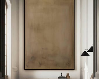 Wabi-Sabi Wall Painting Brown Abstract Painting Medieval Brown Oil Painting Brown Minimalist Wall Decor Brown Wall Art Brown Canvas Wall Art