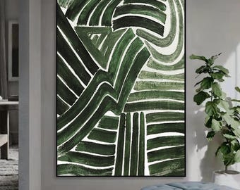 Emerald Green Abstract Wall Art Green Artwork Green Canvas Art Green Wall Art Green Emerald Minimalist Wall Art Green Abstract Painting