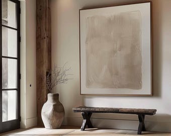 Wabi-Sabi Textured Art Beige Minimalist Art Textured Minimalist Wall Art Beige Wabi-Sabi Painting Modern Home Decor Neutral Beige Home Decor