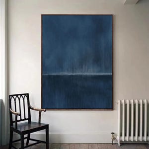 Pure Blue Minimalist Art Texture Art Minimalist Art Pure Blue Wall Decor Pure Blue Wall Art Blue Wall Art Modernist Abstract Art