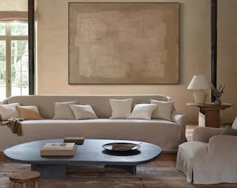 Wabi-Sabi Wall Art Brown Textured Art Minimalist Wall Art Pure Brown Minimalist Art Beige Brown 3D Textured Painting Pure Textured Wall Art
