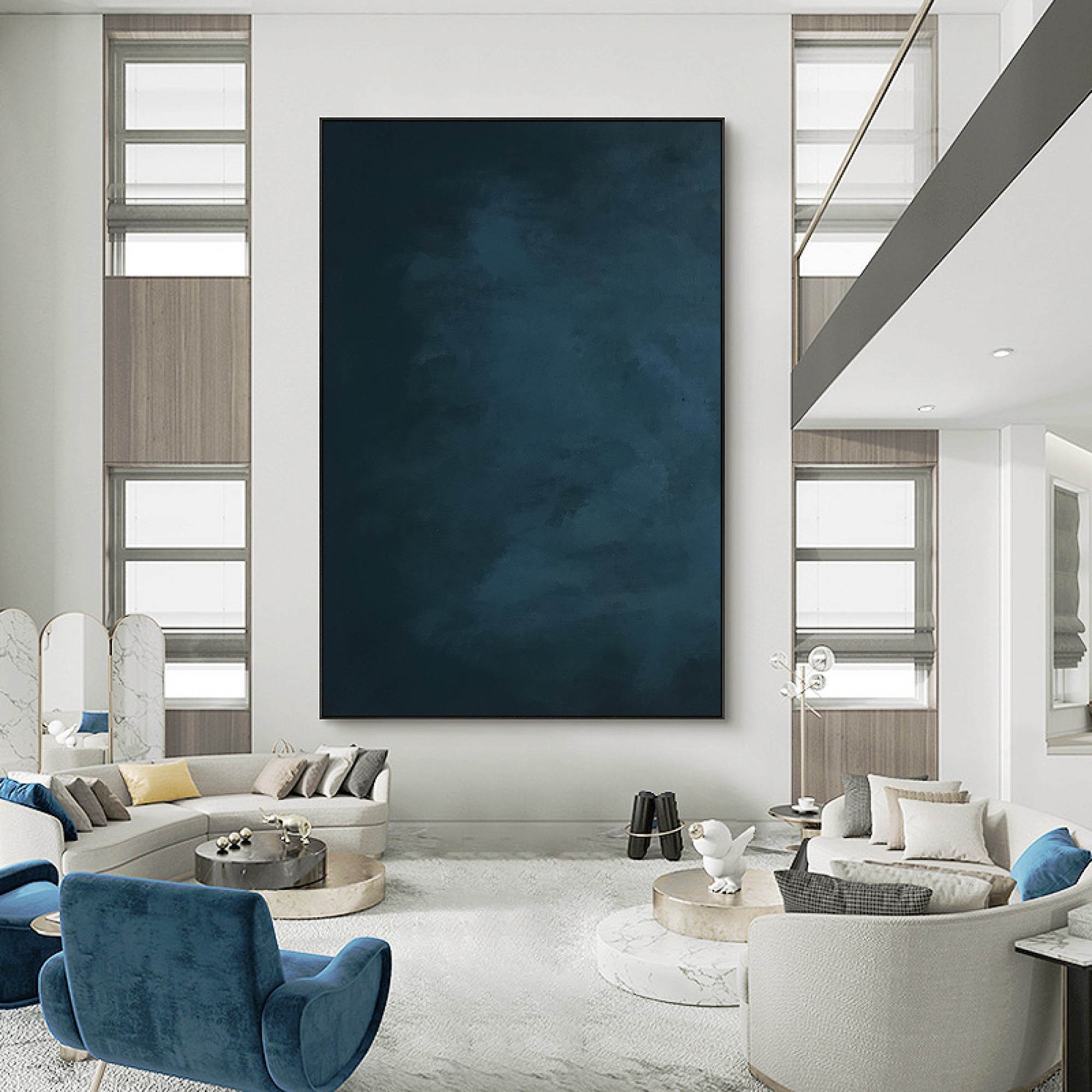 Pure Blue Minimalist Art Texture Art Minimalist Art Pure Blue Etsy