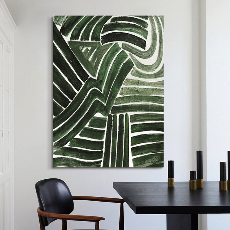 Emerald Green Abstract Wall Art Green Artwork Green Canvas Art Etsy