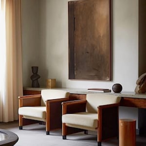 Pintura Wabi-Sabi Marrom, Pintura Abstrata Marrom Escuro, Pintura a Óleo Medieval Marrom, Decoração de Parede Minimalista Preta, Arte de Parede em Tela Preta imagem 7