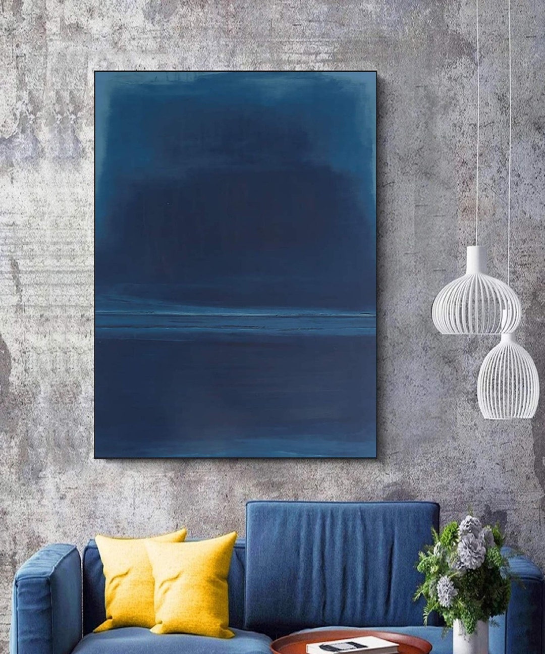 Retro Pure Blue Minimalist Art Texture Art Minimalist Art Pure Blue