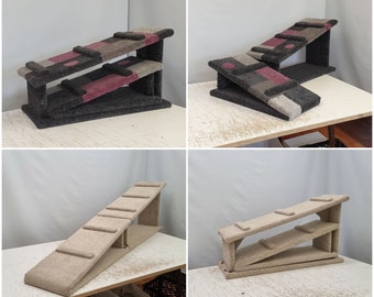 Dog Ramp Low Gradient 2 Piece Solid & Sturdy, Custom orders welcome. Perfect for less agile pets. Made to match your Decor