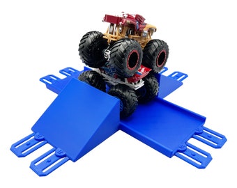 ¡Jeff lo hizo! - Monster Truck de Hot Wheels - Salto de dos carriles - Impreso en 3D - Diseñado y fabricado en EE. UU. - Envío gratuito