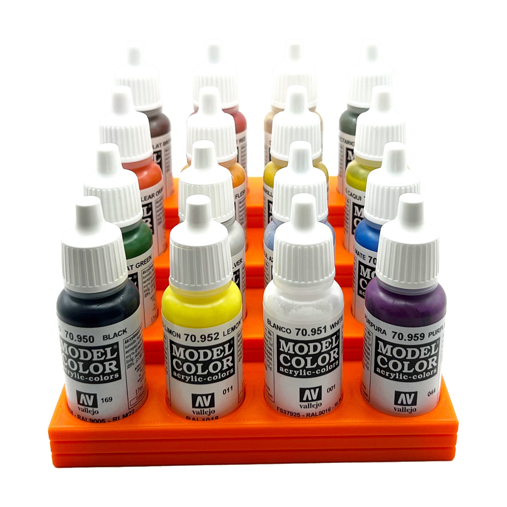 Airbrush Paint Bottle Organizer vallejo Size Model Kit Paints 