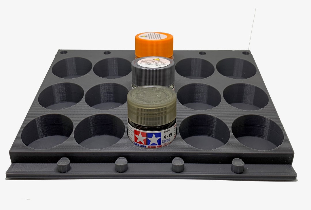 3D Printed Tamiya 10ml / Vallejo Paint Bottle Holder Holds 15 Bottles