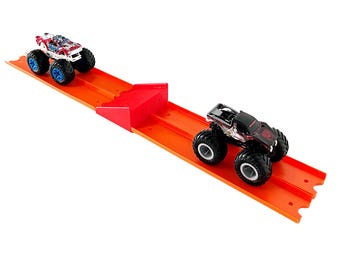 ¡Jeff lo hizo! - Camión monstruo de Hot Wheels - 2 carriles - Pequeño salto en línea - Impreso en 3D - Diseñado y fabricado en EE. UU. - Envío gratuito
