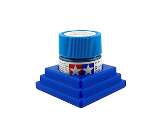 Jeff Did It 10ml Paint Bottle Holder - Holds 1 Bottle Compatible with Tamiya 10ml w Anti-Slip Rubber Feet - 3D Printed - Made in the USA