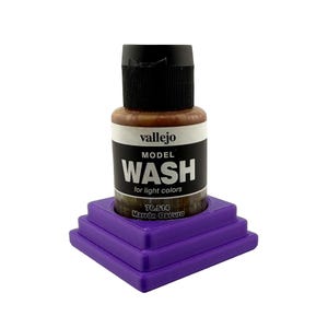 Jeff Did It 35ml Paint Bottle Holder - Holds 1 Bottle Compatible with Vallejo 35ml w Anti-Slip Rubber Feet - 3D Printed - Made in the USA