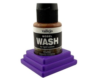 Jeff Did It 35ml Paint Bottle Holder - Holds 1 Bottle Compatible with Vallejo 35ml w Anti-Slip Rubber Feet - 3D Printed - Made in the USA