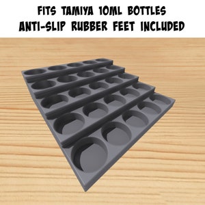 Porte-bouteille de colle Tamiya imprimé 3D anti-basculement 6 carrés avec  pieds en caoutchouc Tamiya 87038 87182 -  Canada