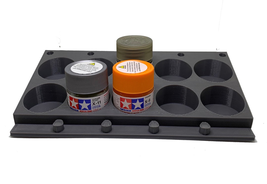 3D Printed Tamiya 10ml / Vallejo Paint Bottle Holder Holds 10 Bottles