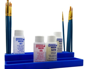 Microscale Industries Bottle Set Holder 1 oz Bottle Micro Series with Anti-Slip Rubber Feet - Holds 11 Bottles - Micro Sol Micro Coat