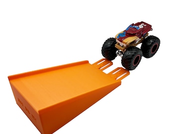 Jeff Did It! - Hot Wheels Monster Truck - 2 Lane Medium MT Jump - 3D Printed - Designed and Made in the USA - Free Shipping