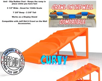 1/24th Ramp Curved Terrain  - Monster Truck - Crawler Scale - Works as Display Stand - Includes Anti Slip Rubber Feet - Expandable