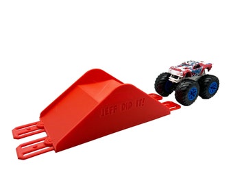 Jeff Did It! - Hot Wheels Monster Truck - 2 Lane Table Top Jump - 3D Printed - Designed and Made in the USA - Free Shipping