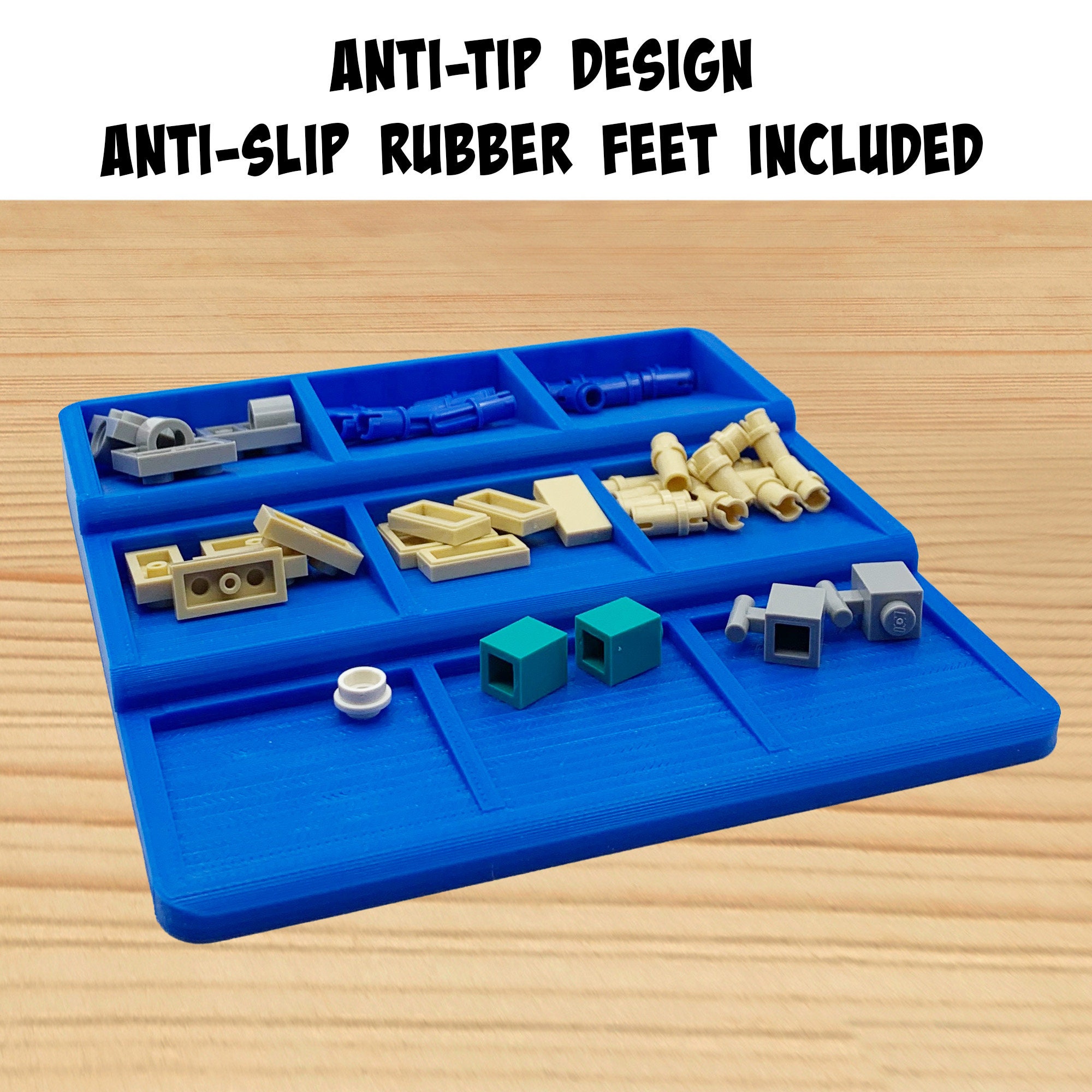 Anti-tip 3D Printed Tamiya Glue Bottle Holder Stepped 3 Square and