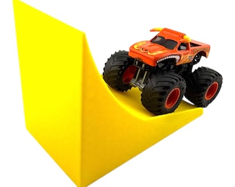 Jef deed het! - Hot Wheels Monster Truck - 2 baans stuntramp, vrije stijl - 3D-geprint - Ontworpen en gemaakt in de VS - Gratis verzending